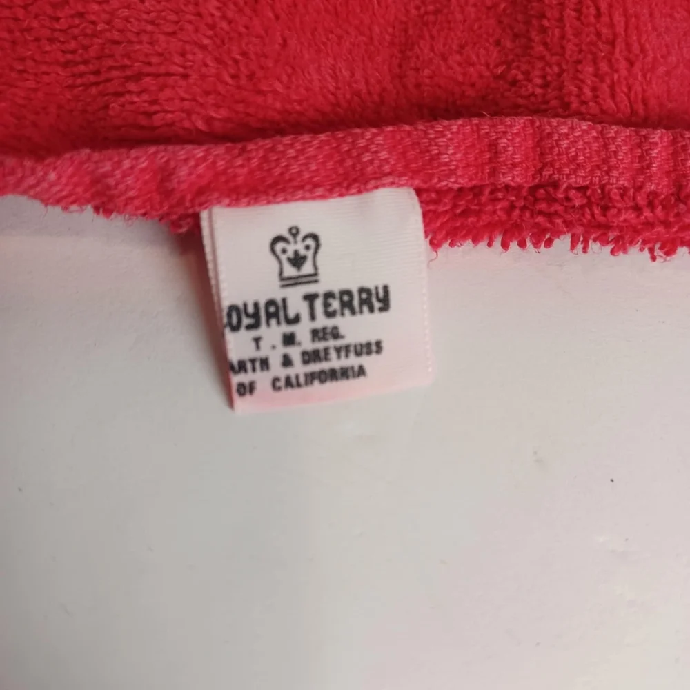 2 Vtg Christmas Royal Terry Kitchen Towels‎ USA Christmas Goose and Tree Wht/Red